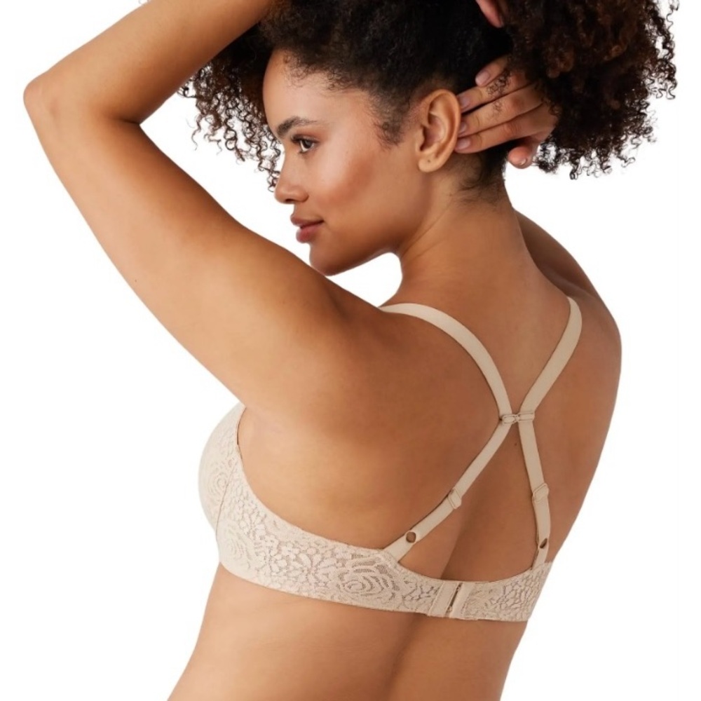 NWT Wacoal Halo Lace Full Coverage Convertible Bra - Toast-Nude 36DDD - Picture 5 of 6